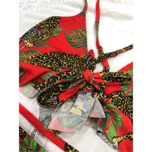 ASOS swim coverup cheetah set